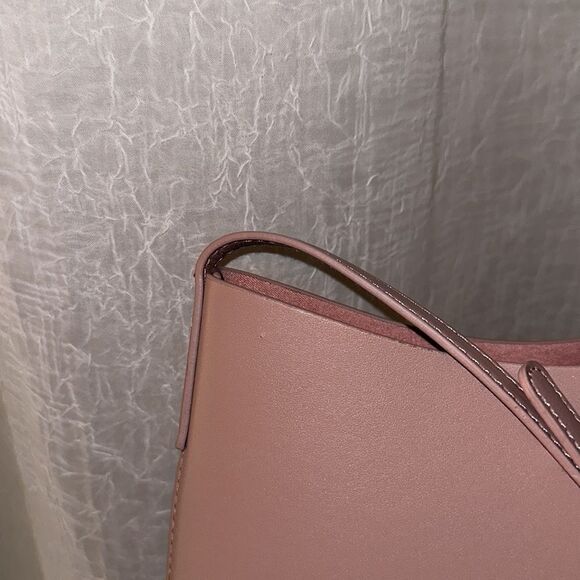 Samara FabFitFun Vegan Leather Suede Interior Peony Pink Medium Crossbody Bag - Picture 14 of 16